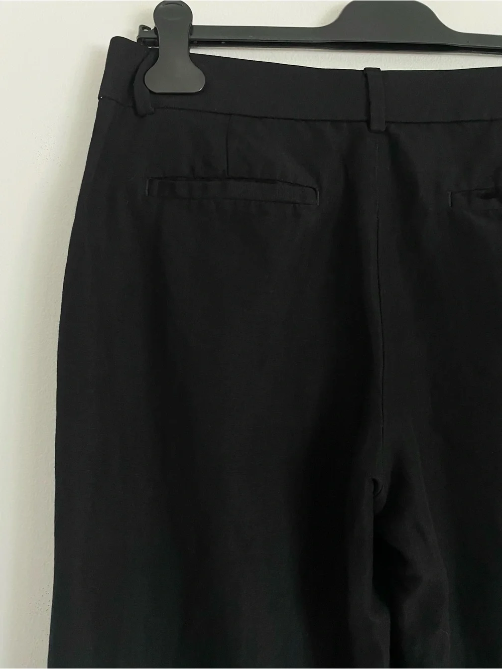Banana Republic Linen Blend Wide Leg Pant in Black Size 6 EUC Vintage